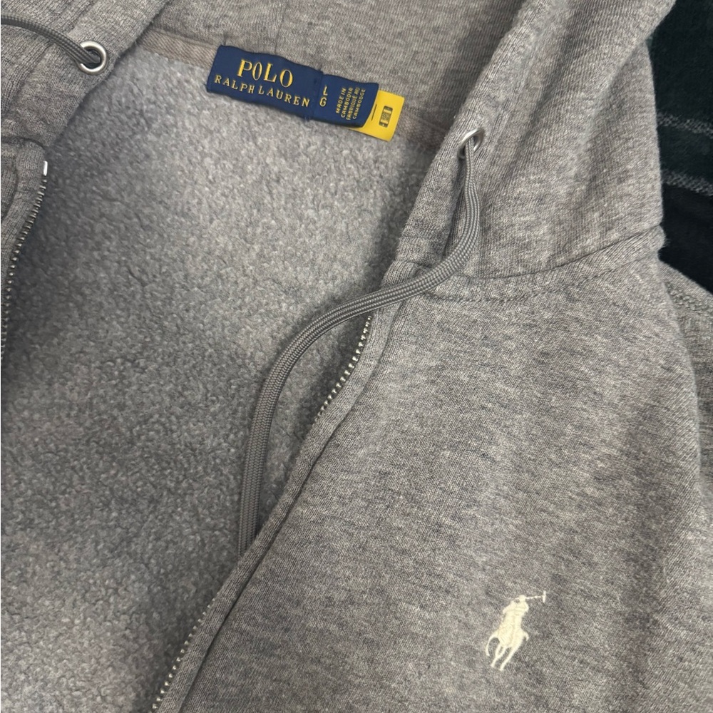 Polo by Ralph Lauren Gray Zip-Up Hoodie - Picture 2 of 5